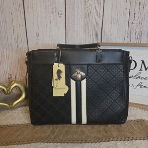Black and White Queen Bee Fashion Bag
